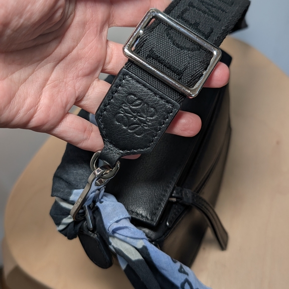 Loewe Cotton And Calfskin Black Bag Strap - Picture 4 of 7